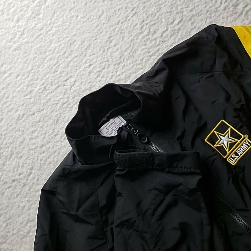 UNICOR Army Physical Fitness Jacket‎ Mens Medium Black Nylon APFU Windbreaker